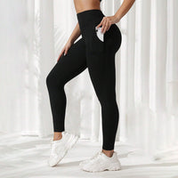 Contrast Stitching High-Waisted Workout Leggings