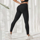 Contrast Stitching High-Waisted Workout Leggings