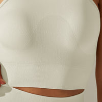 Cropped Sports Tank with Built-in Bra