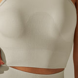 Cropped Sports Tank with Built-in Bra