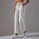 High-Waist Straight-Leg Sports Pants