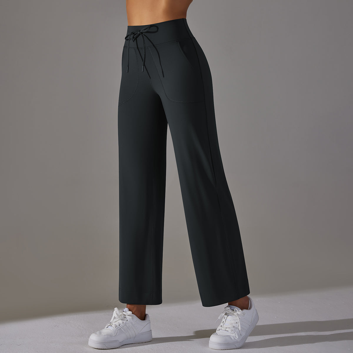 High-Waist Straight-Leg Sports Pants
