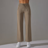 High-Waist Straight-Leg Sports Pants