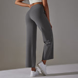 High-Waist Straight-Leg Sports Pants