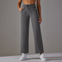 High-Waist Straight-Leg Sports Pants
