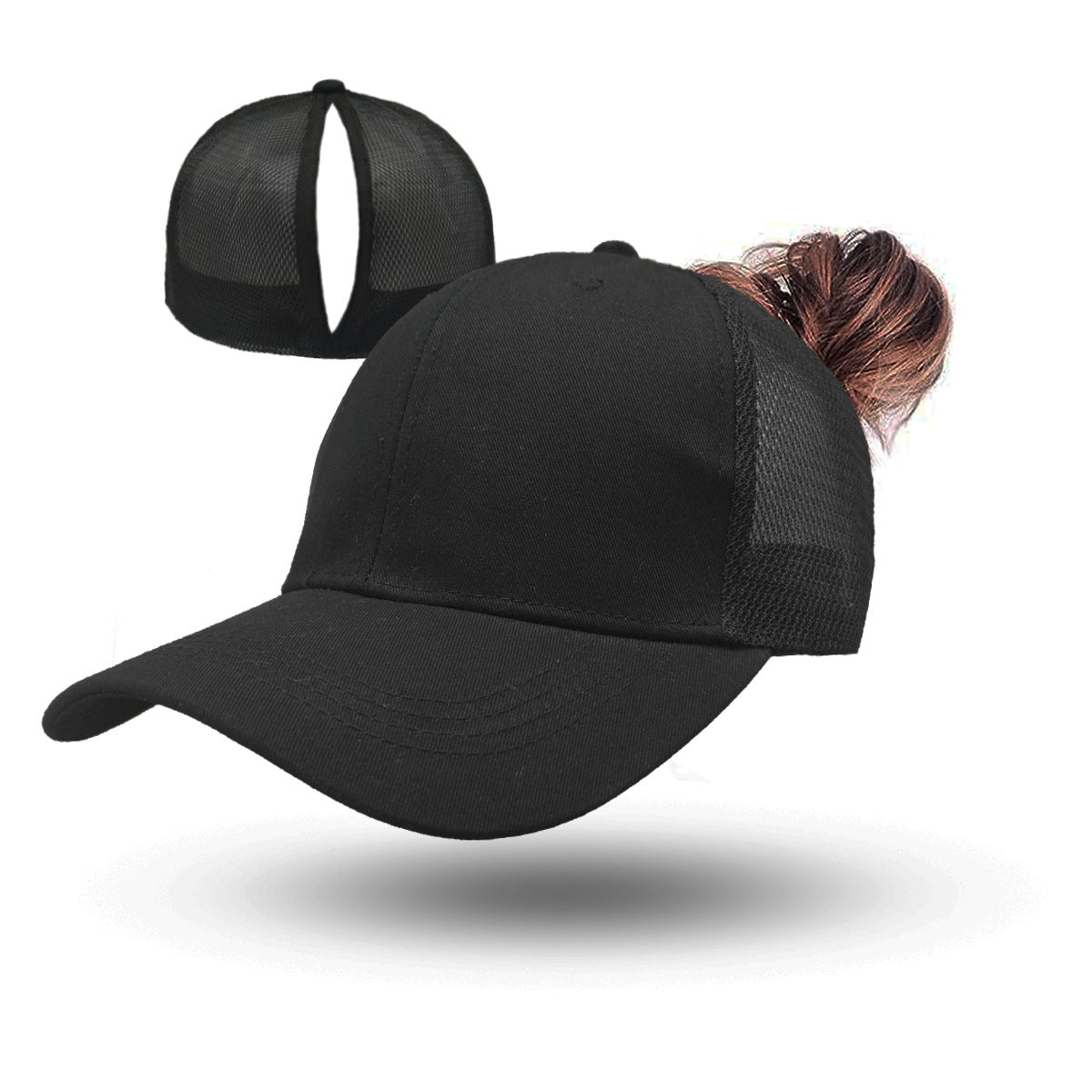 Magnetic Back-Opening Ponytail Baseball Cap