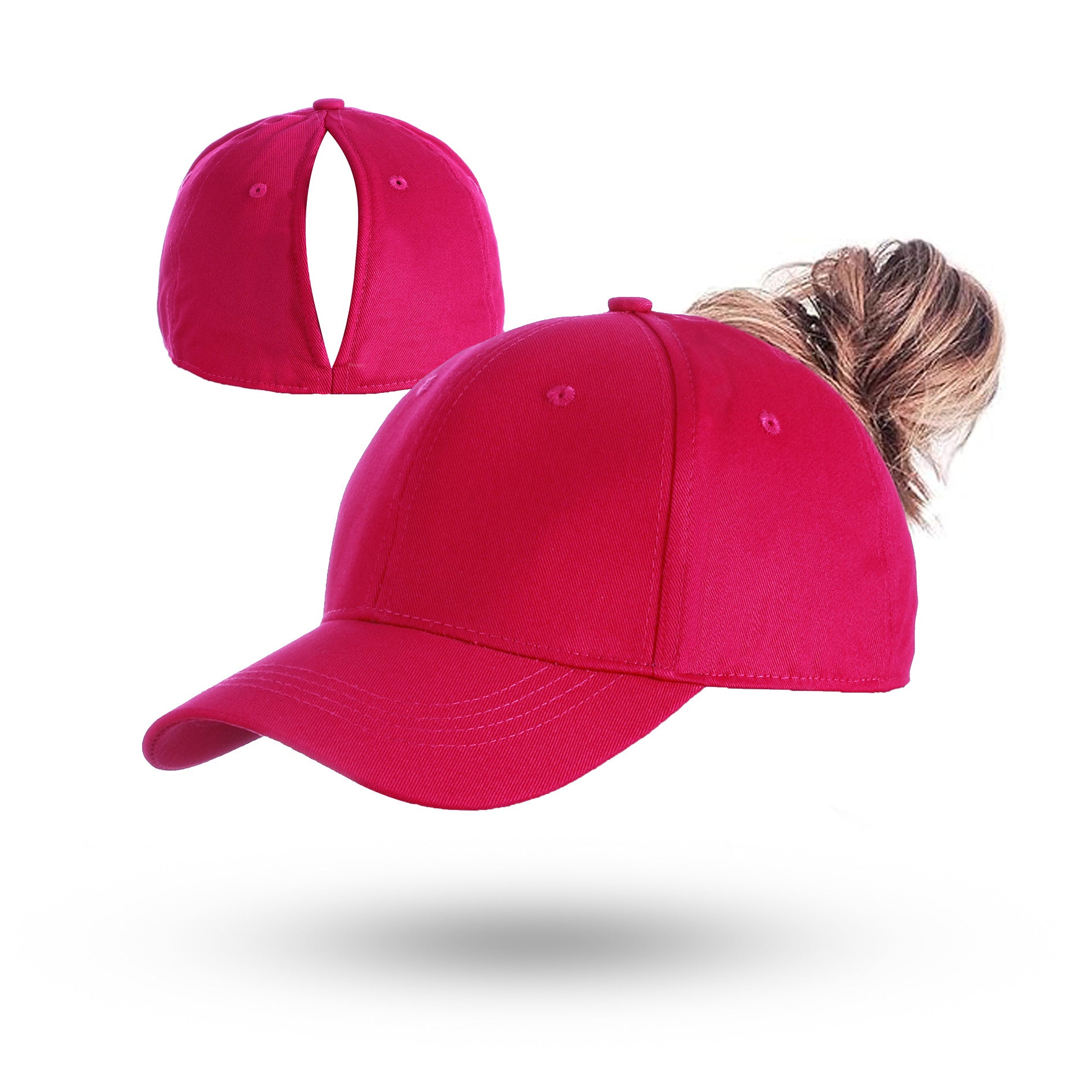 Magnetic Back-Opening Ponytail Baseball Cap
