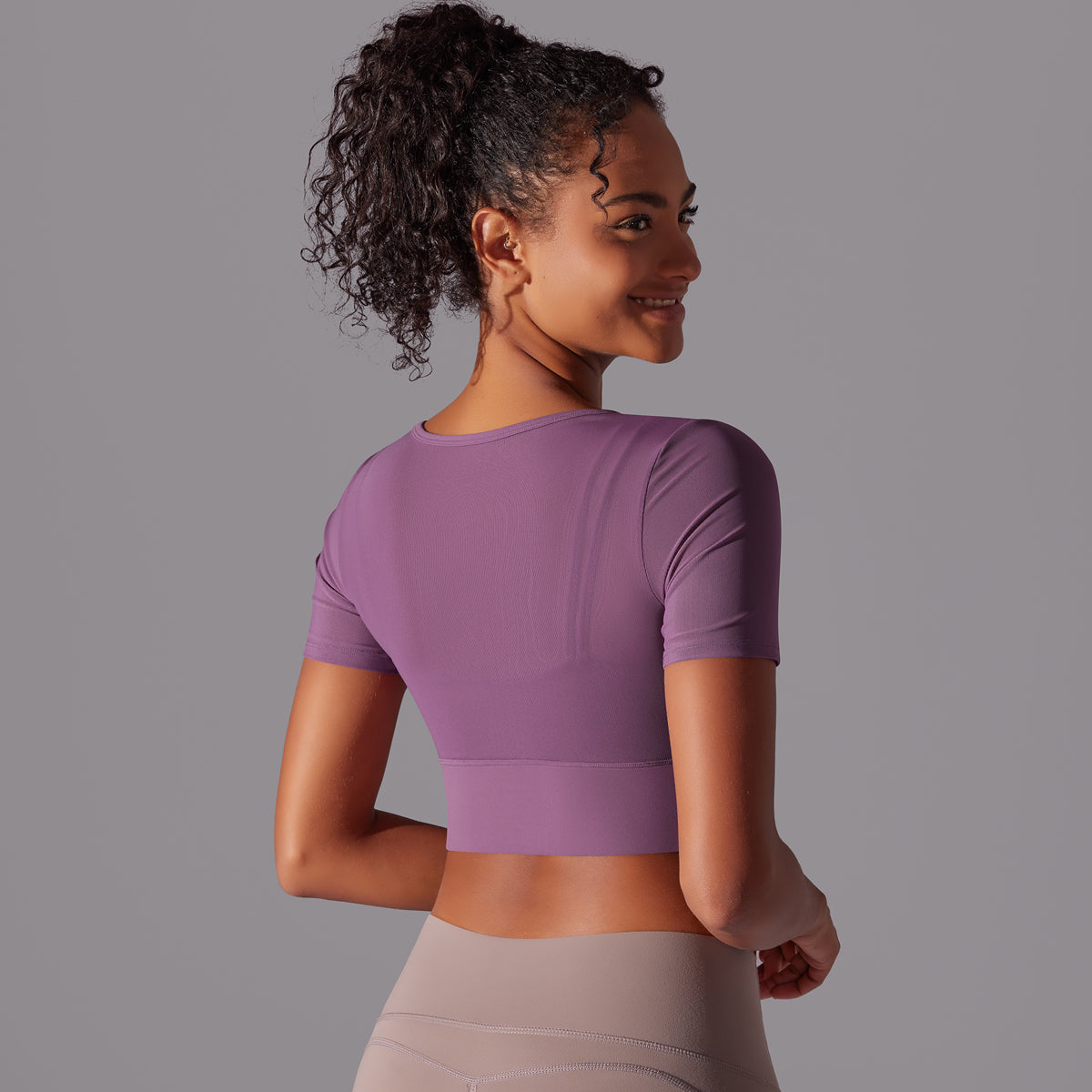 Mesh Long Sleeve Sexy Top with Built-in Bra