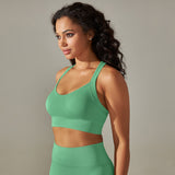 Seamless Cross-Back Sports Bra