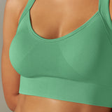 Seamless Cross-Back Sports Bra