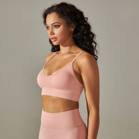 Seamless Thin-Strap Sports Bra