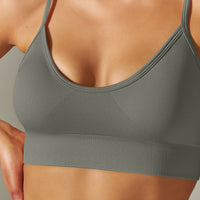 Seamless Thin-Strap Sports Bra