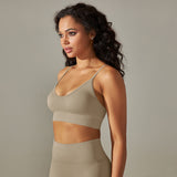 Seamless Thin-Strap Sports Bra