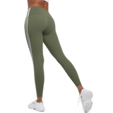 Striped Colorblock High-Waist Leggings