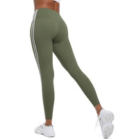Striped Colorblock High-Waist Leggings