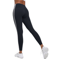 Striped Colorblock High-Waist Leggings