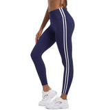 Striped Colorblock High-Waist Leggings