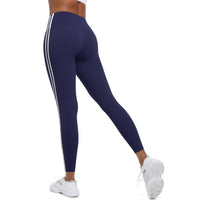Striped Colorblock High-Waist Leggings