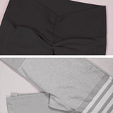 Thigh-Striped V-Back Scrunch Leggings