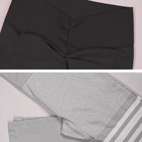 Thigh-Striped V-Back Scrunch Leggings