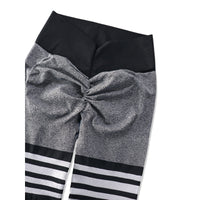 Thigh-Striped V-Back Scrunch Leggings