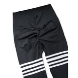 Thigh-Striped V-Back Scrunch Leggings