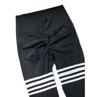Thigh-Striped V-Back Scrunch Leggings