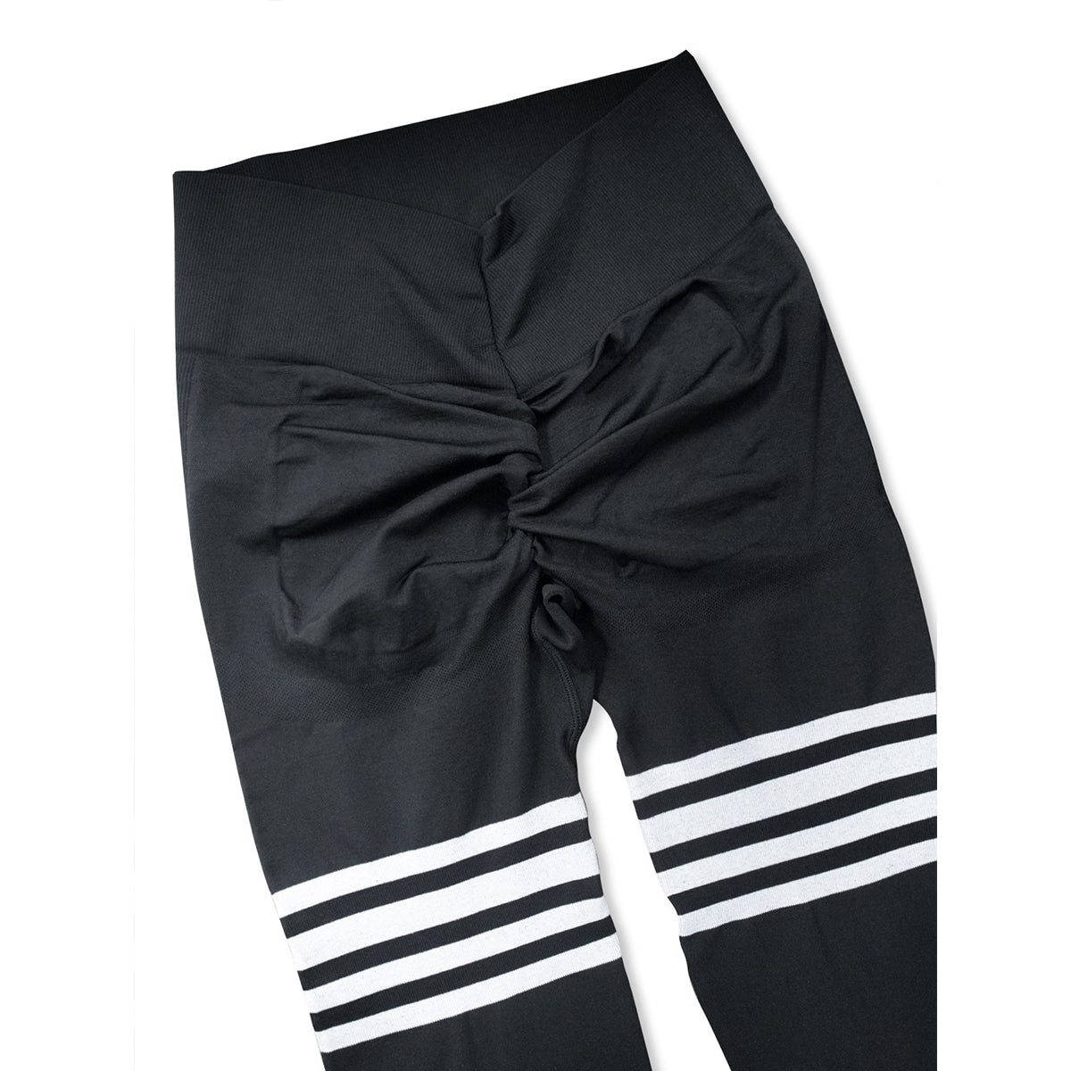 Thigh-Striped V-Back Scrunch Leggings