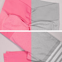 Thigh-Striped V-Back Scrunch Leggings
