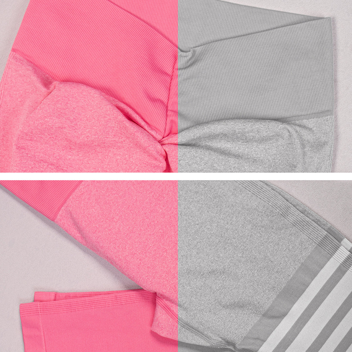 Thigh-Striped V-Back Scrunch Leggings