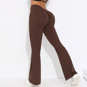 V-Back Ruched Flare Leggings