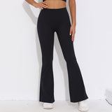 V-Back Ruched Flare Leggings