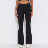 V-Back Ruched Flare Leggings