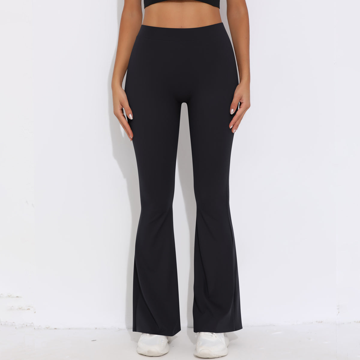 V-Back Ruched Flare Leggings