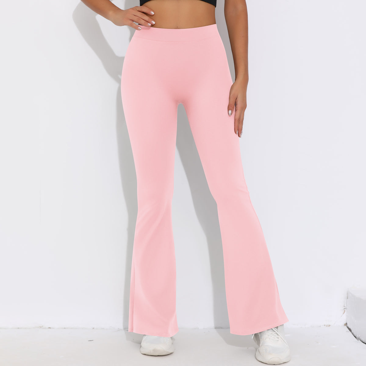 V-Back Ruched Flare Leggings