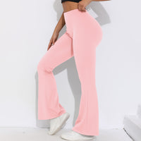 V-Back Ruched Flare Leggings