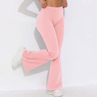 V-Back Ruched Flare Leggings