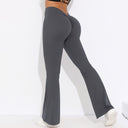V-Back Ruched Flare Leggings