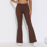 V-Back Ruched Flare Leggings