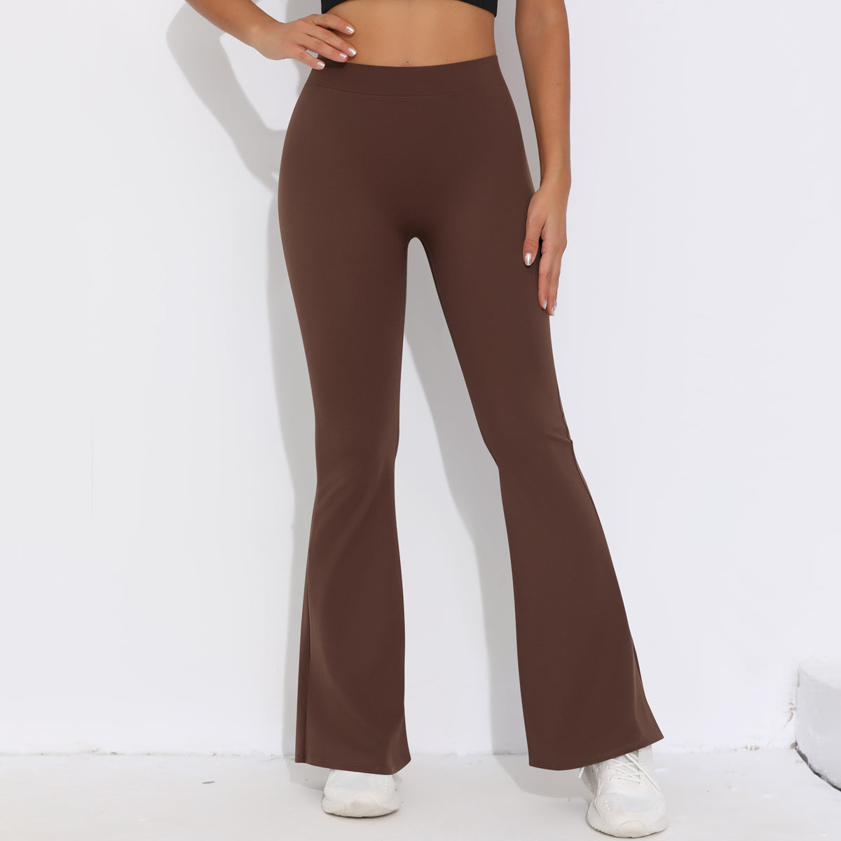 V-Back Ruched Flare Leggings