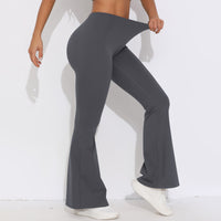 V-Back Ruched Flare Leggings