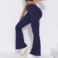 V-Back Ruched Flare Leggings