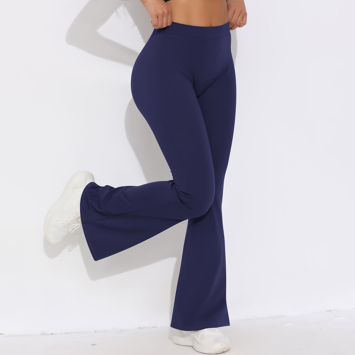 V-Back Ruched Flare Leggings