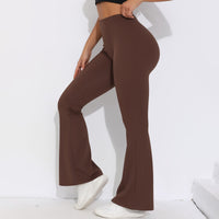 V-Back Ruched Flare Leggings