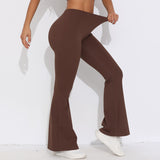 V-Back Ruched Flare Leggings