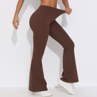 V-Back Ruched Flare Leggings