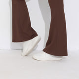 V-Back Ruched Flare Leggings