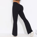 V-Back Ruched Flare Leggings