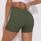 V-back Ruched Shorts