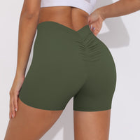 V-back Ruched Shorts